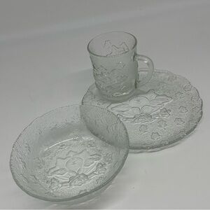 Vintage Cabbage Patch Embossed Plate, Bowl, And Mug Set Excellent Condition